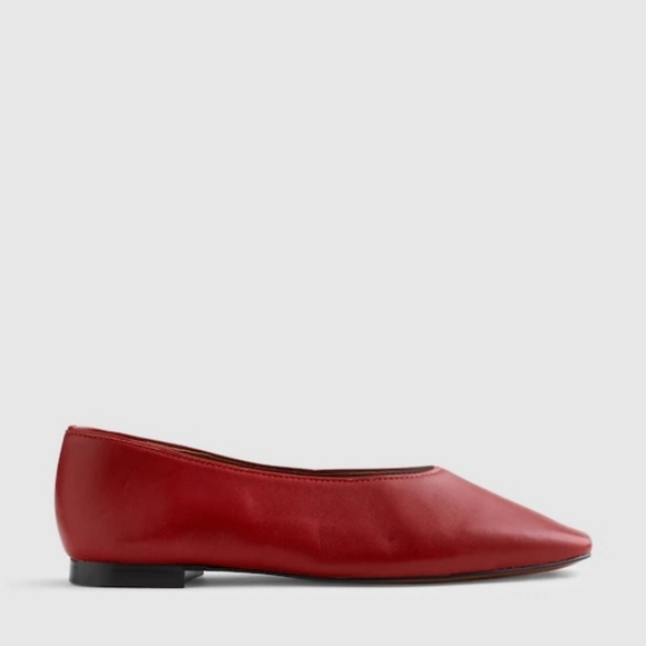 New! Madewell The Mylie Ballet Flat in Wild Cranberry Leather - Picture 3 of 16